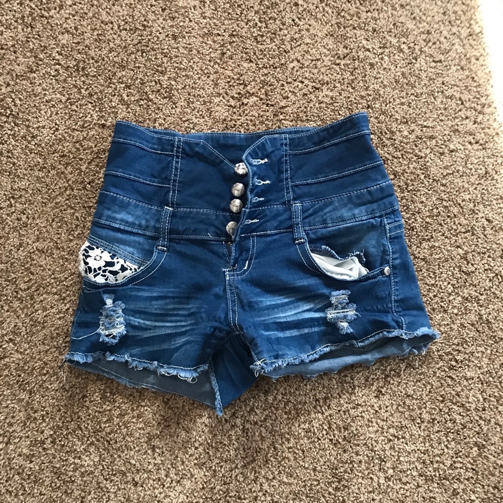 High Waisted jean shorts